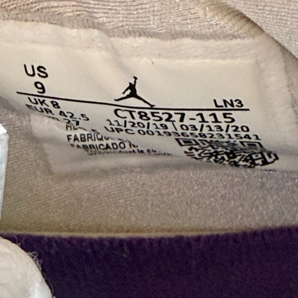 Jordan 4 Retro Mid Purple Metallic size 9 - Picture 8 of 8